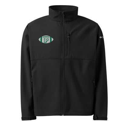 Signature | Columbia Soft Shell Jacket | Pentucket Youth Football and Cheer | Varsity Badge Logo