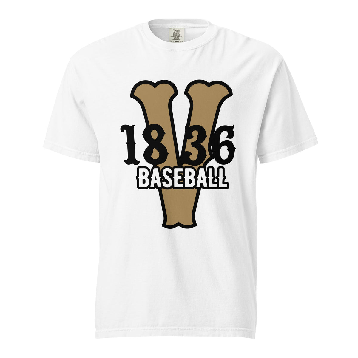 Signature | Comfort Colors T-Shirt | 1836 Volunteers Baseball | Crest Logo