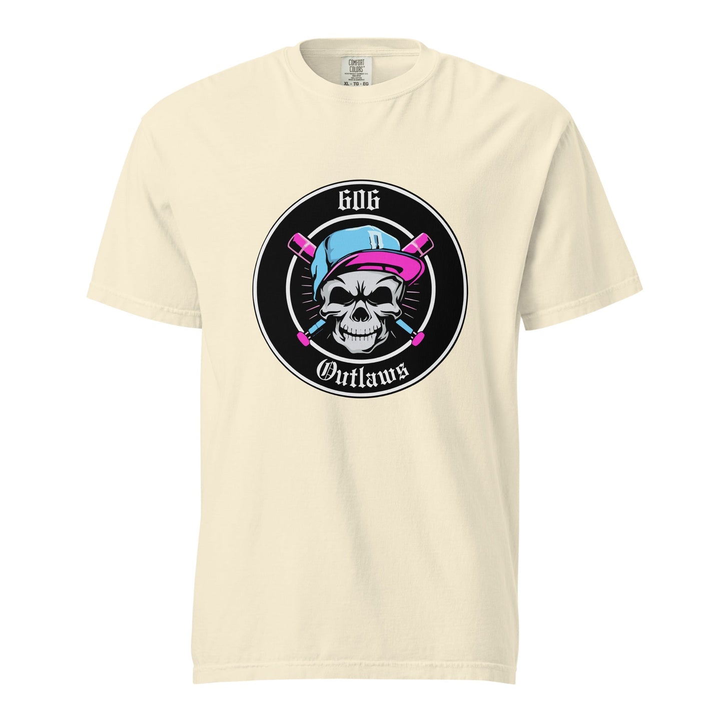 Signature | Comfort Colors T-Shirt | 606 Outlaws Baseball | Badge Logo