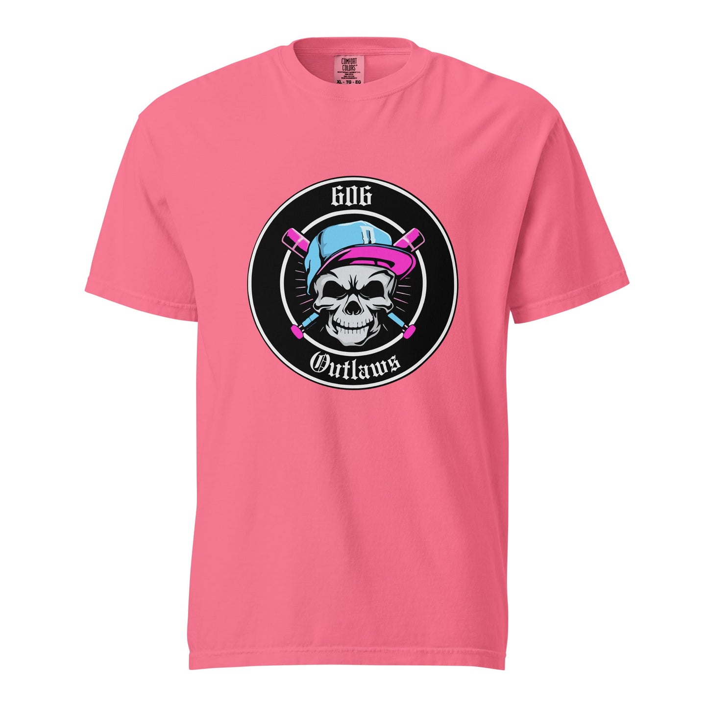 Signature | Comfort Colors T-Shirt | 606 Outlaws Baseball | Badge Logo