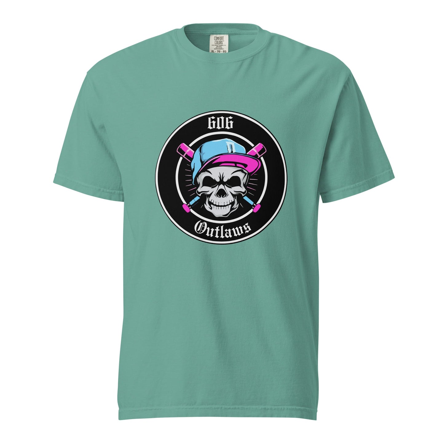 Signature | Comfort Colors T-Shirt | 606 Outlaws Baseball | Badge Logo