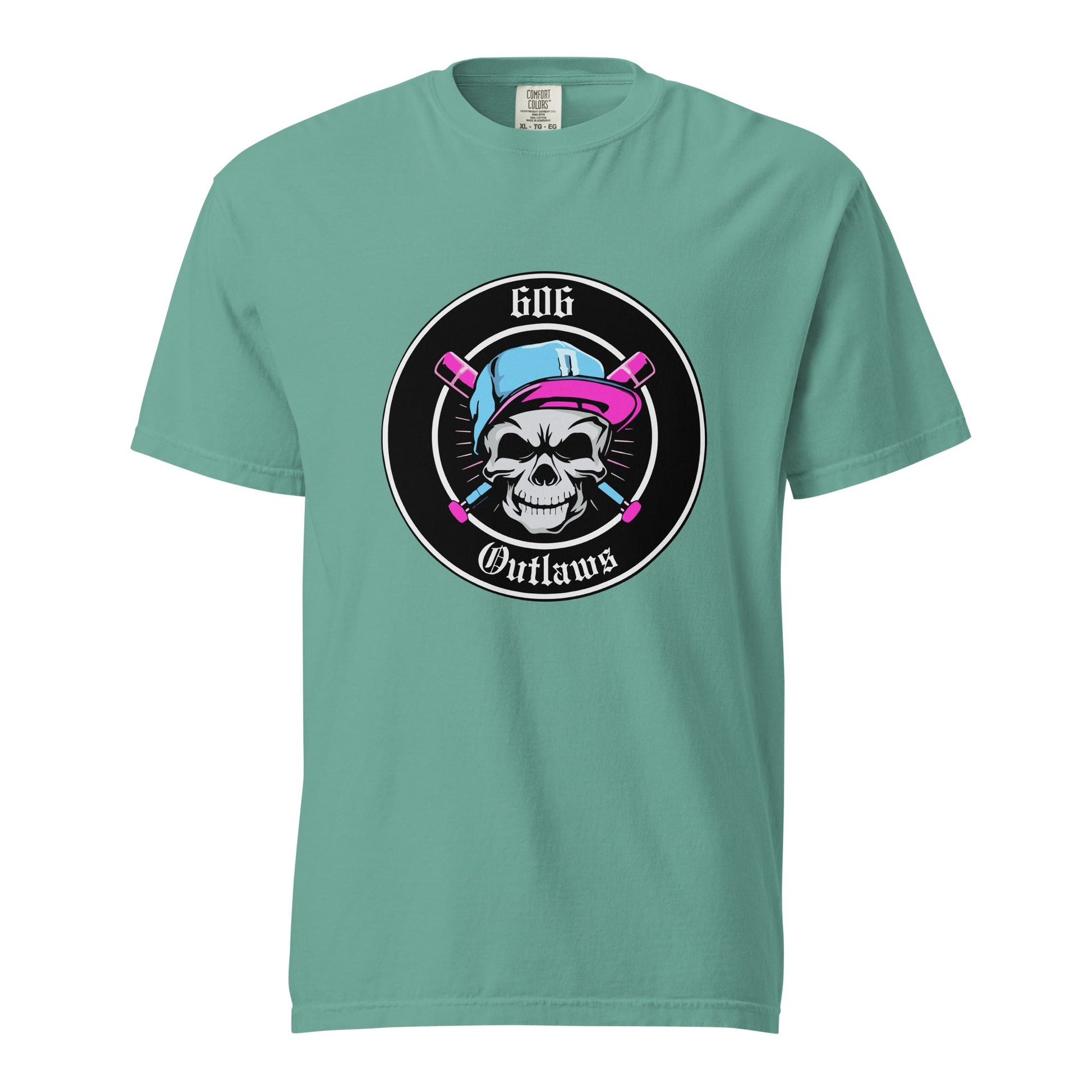 Signature | Comfort Colors T-Shirt | 606 Outlaws Baseball | Badge Logo
