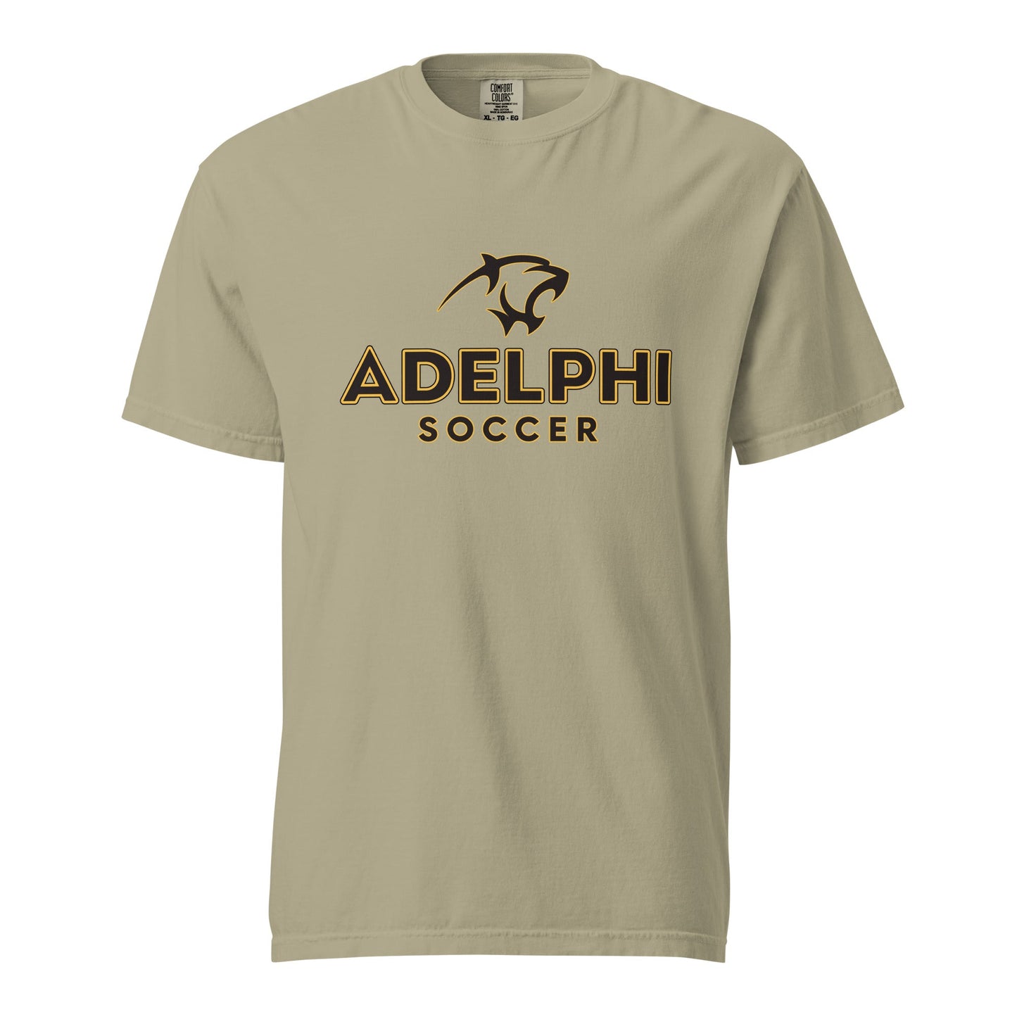 Signature | Comfort Colors T-Shirt | Adelphi Womens Soccer | Vanguard Mark Logo