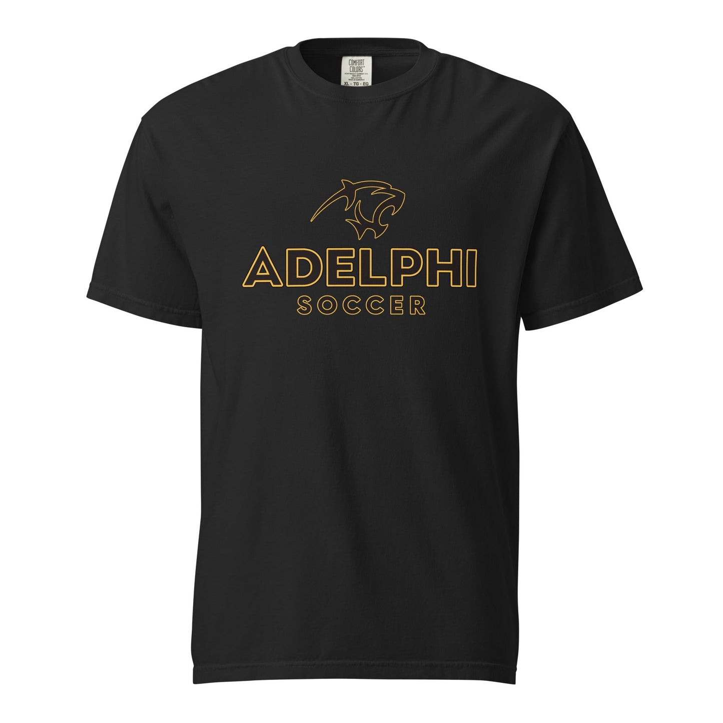 Signature | Comfort Colors T-Shirt | Adelphi Womens Soccer | Vanguard Mark Logo