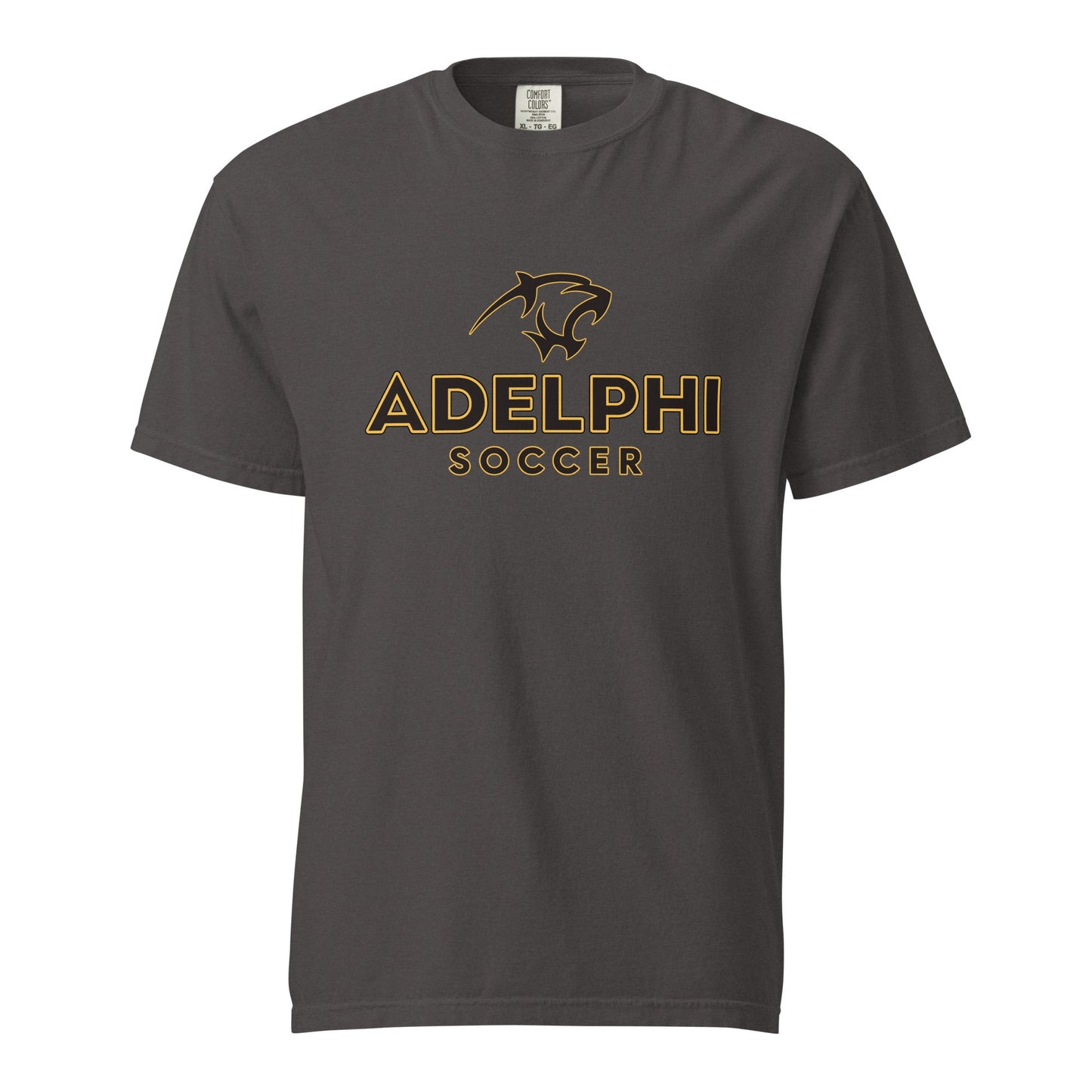 Signature | Comfort Colors T-Shirt | Adelphi Womens Soccer | Vanguard Mark Logo