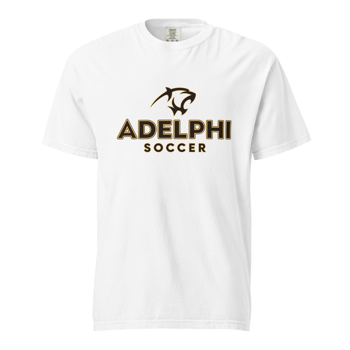 Signature | Comfort Colors T-Shirt | Adelphi Womens Soccer | Vanguard Mark Logo