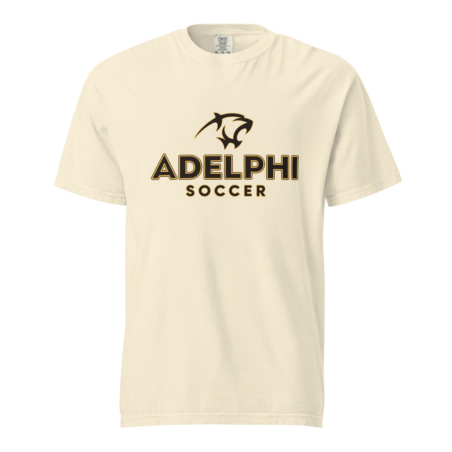 Signature | Comfort Colors T-Shirt | Adelphi Womens Soccer | Vanguard Mark Logo