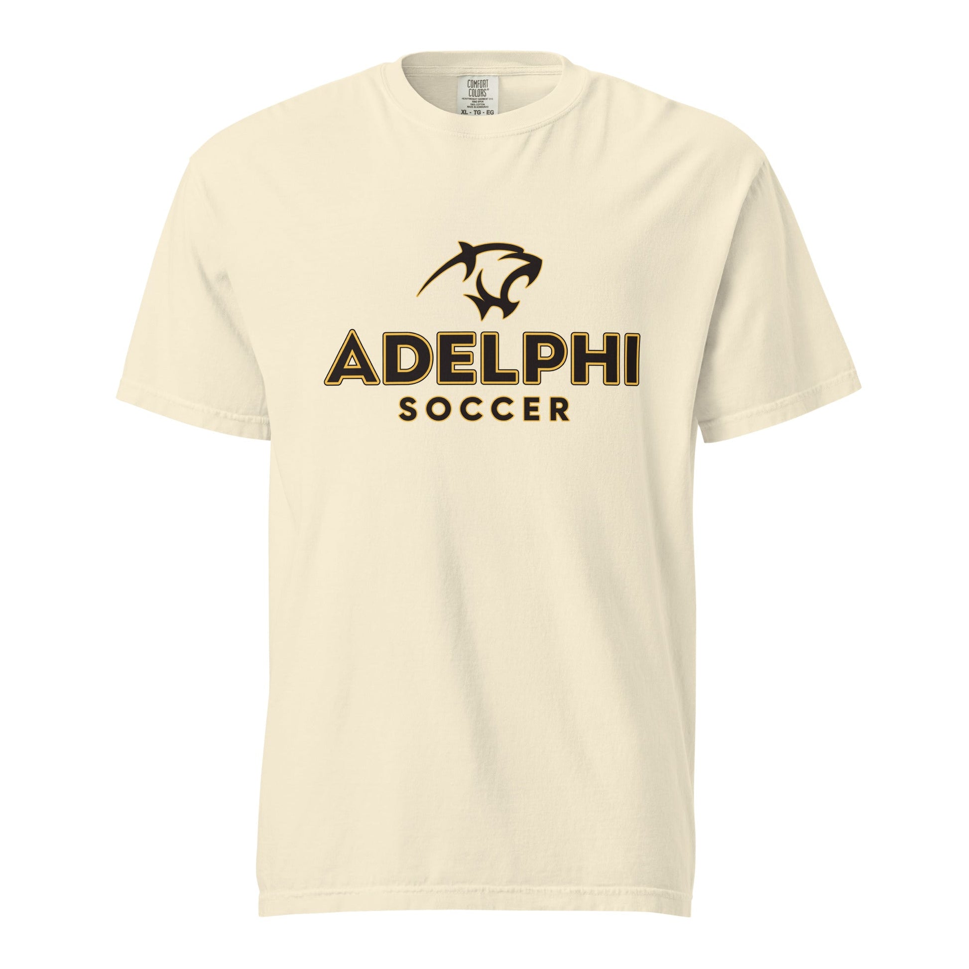Signature | Comfort Colors T-Shirt | Adelphi Womens Soccer | Vanguard Mark Logo