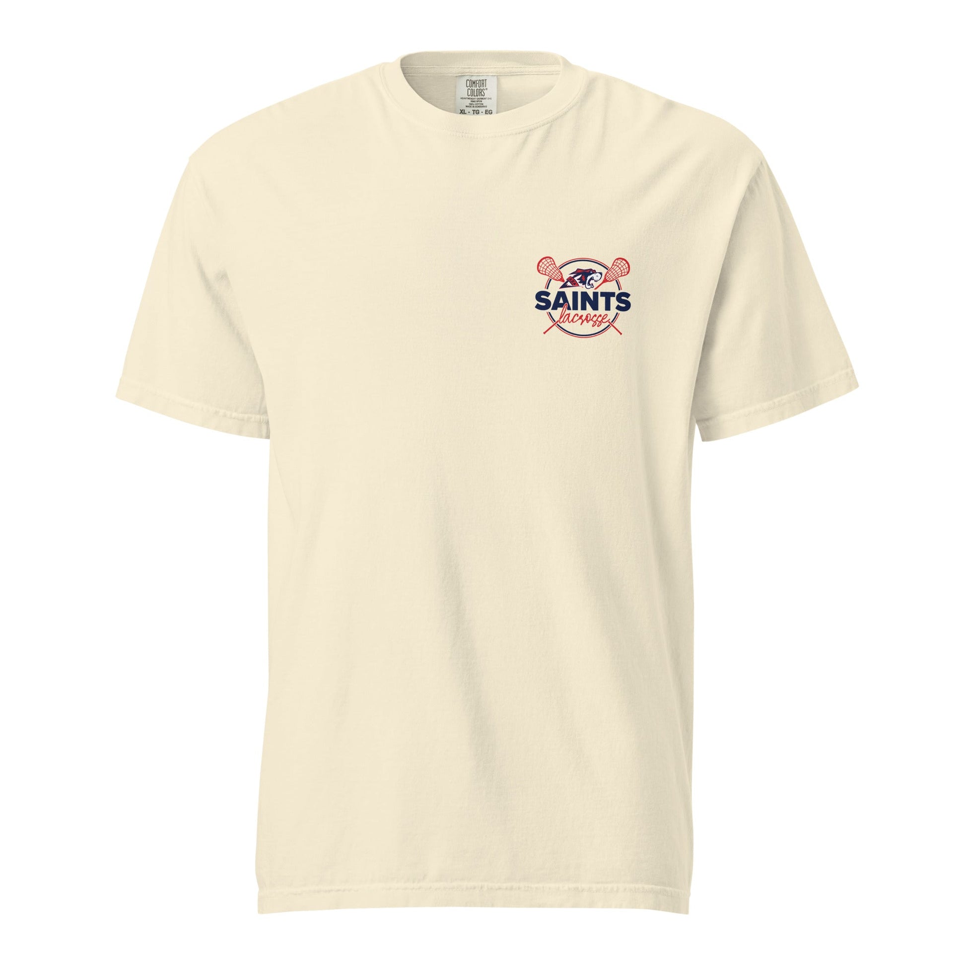 Signature | Comfort Colors T-Shirt | All Saints Academy Lacrosse | Pocket Logo