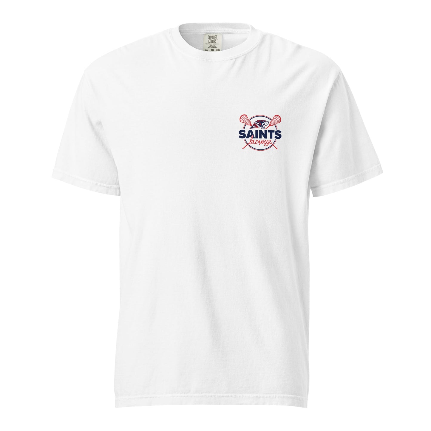 Signature | Comfort Colors T-Shirt | All Saints Academy Lacrosse | Pocket Logo