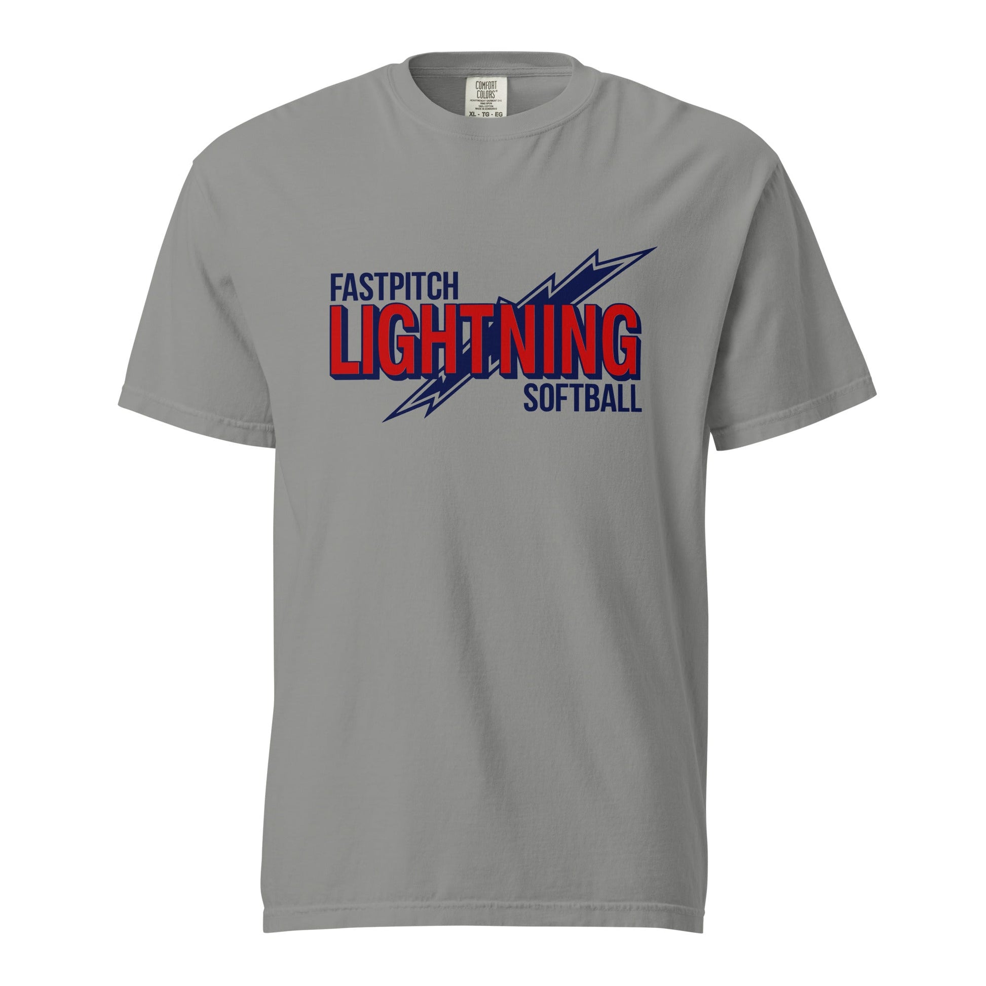 Signature | Comfort Colors T-Shirt | Amherst Lightning Softball | Lightning Logo