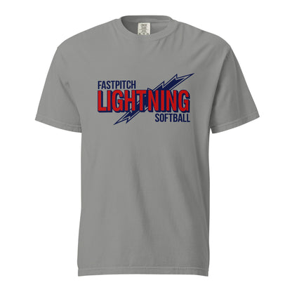 Signature | Comfort Colors T-Shirt | Amherst Lightning Softball | Lightning Logo