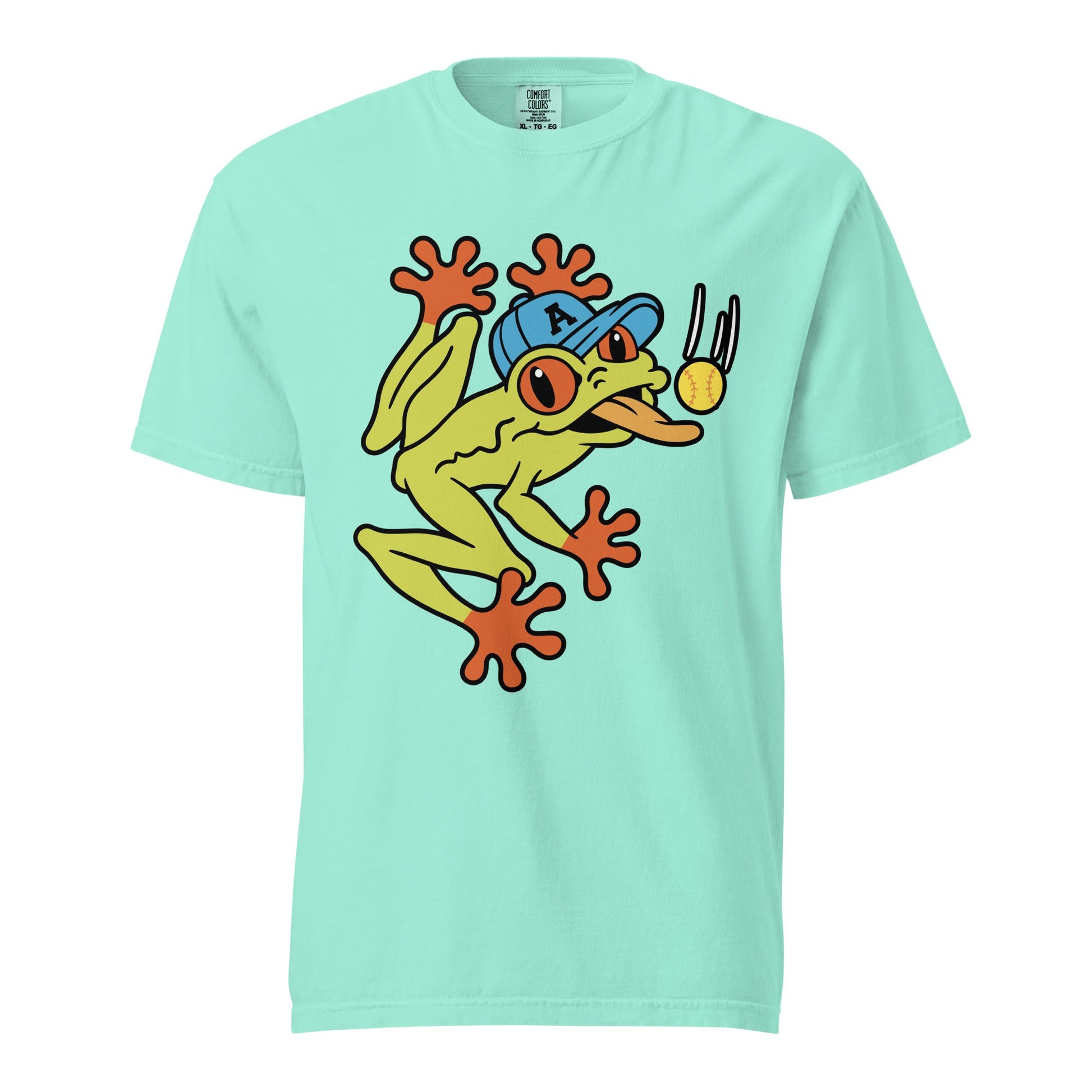 Signature | Comfort Colors T-Shirt | Aquasox Softball | Mascot Logo