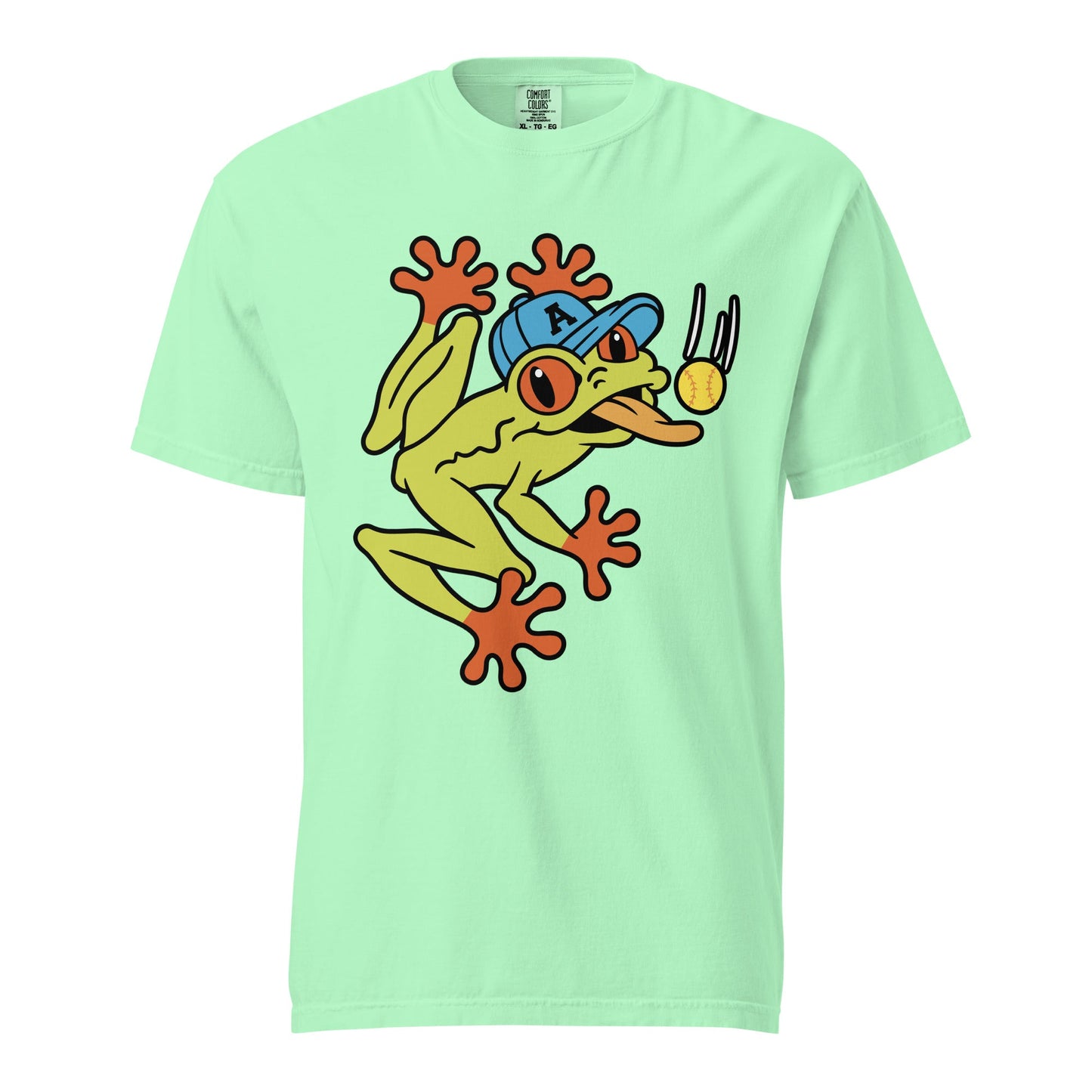 Signature | Comfort Colors T-Shirt | Aquasox Softball | Mascot Logo