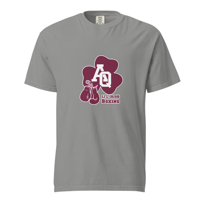 Signature | Comfort Colors T-Shirt | Aquinas Li’l Irish Boxing | AQ Shamrock Logo