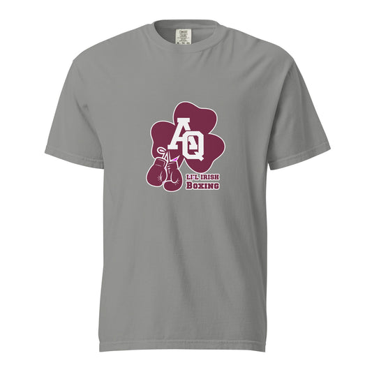 Signature | Comfort Colors T-Shirt | Aquinas Li’l Irish Boxing | AQ Shamrock Logo