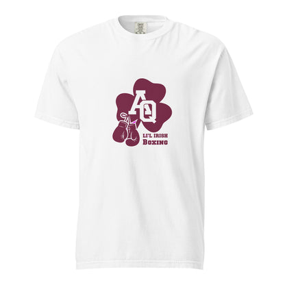 Signature | Comfort Colors T-Shirt | Aquinas Li’l Irish Boxing | AQ Shamrock Logo