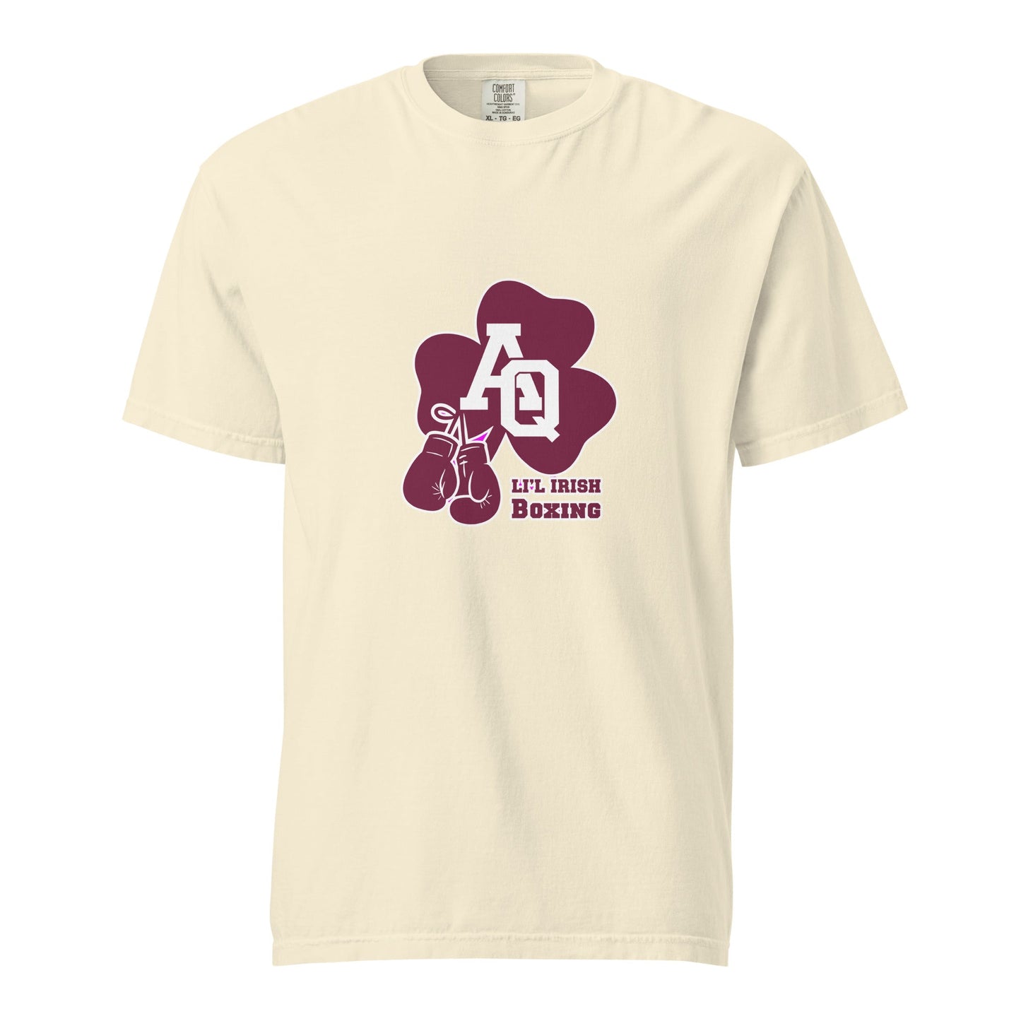 Signature | Comfort Colors T-Shirt | Aquinas Li’l Irish Boxing | AQ Shamrock Logo