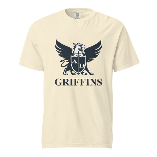 Signature | Comfort Colors T-Shirt | Arma Dei Academy Basketball | Griffin Logo