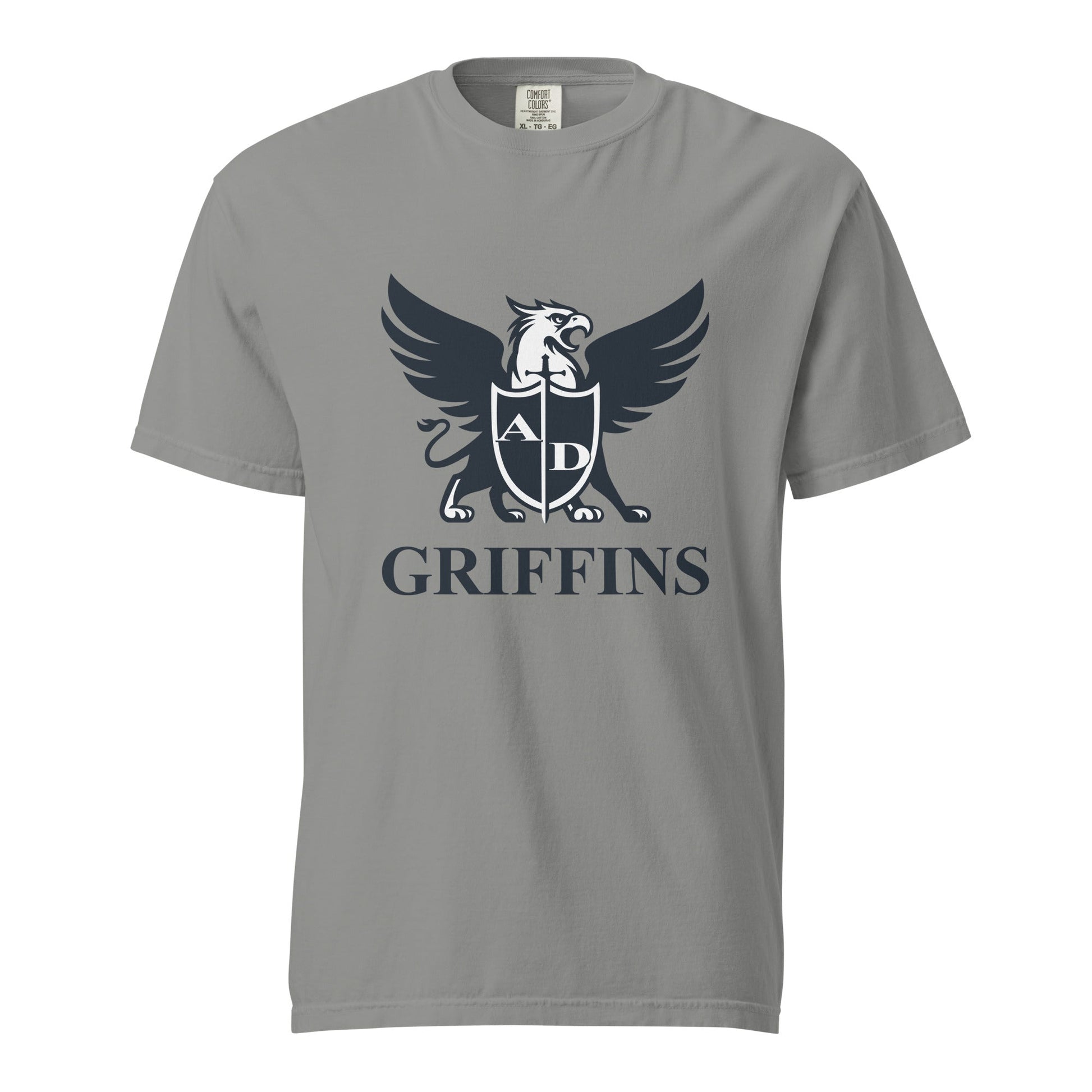 Signature | Comfort Colors T-Shirt | Arma Dei Academy Basketball | Griffin Logo