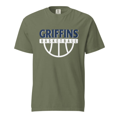 Signature | Comfort Colors T-Shirt | Arma Dei Academy Basketball | Griffins Basketball Logo