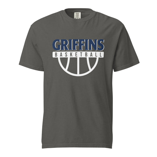 Signature | Comfort Colors T-Shirt | Arma Dei Academy Basketball | Griffins Basketball Logo