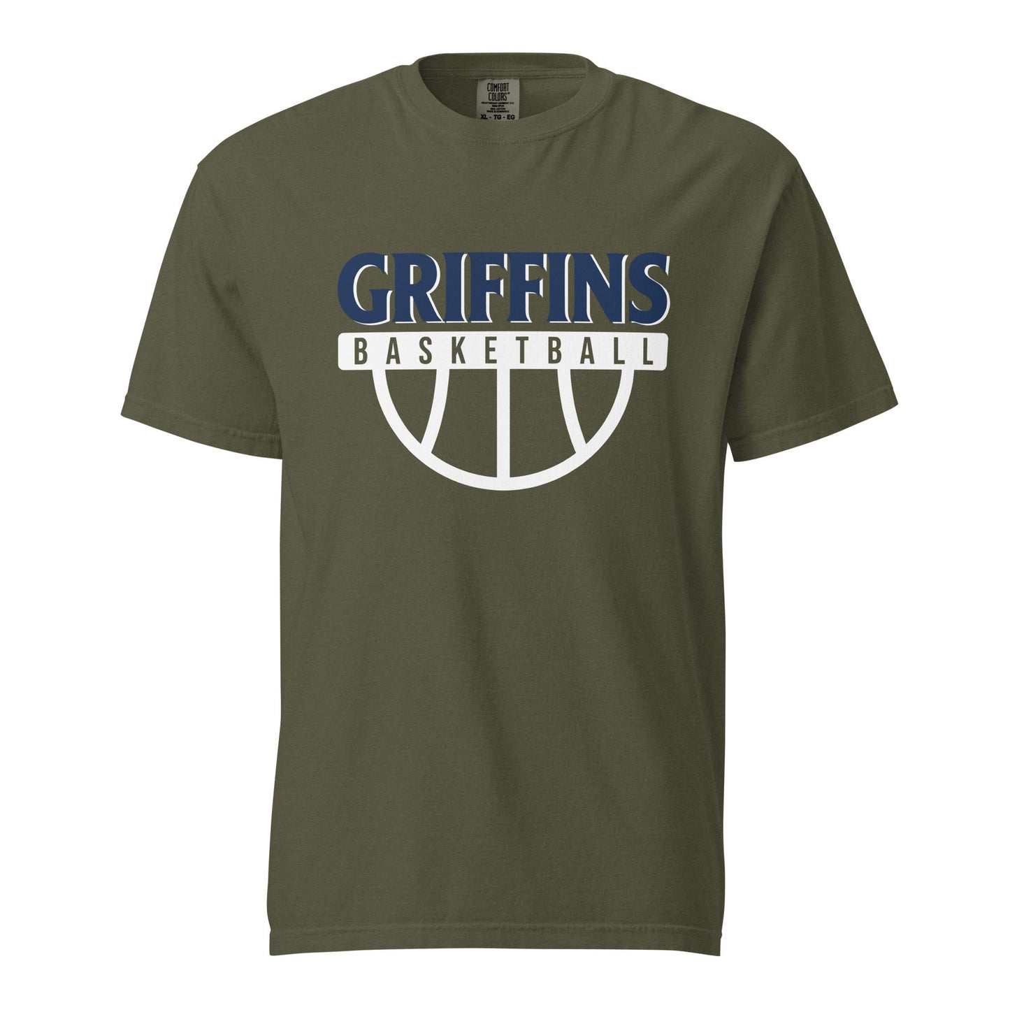 Signature | Comfort Colors T-Shirt | Arma Dei Academy Basketball | Griffins Basketball Logo
