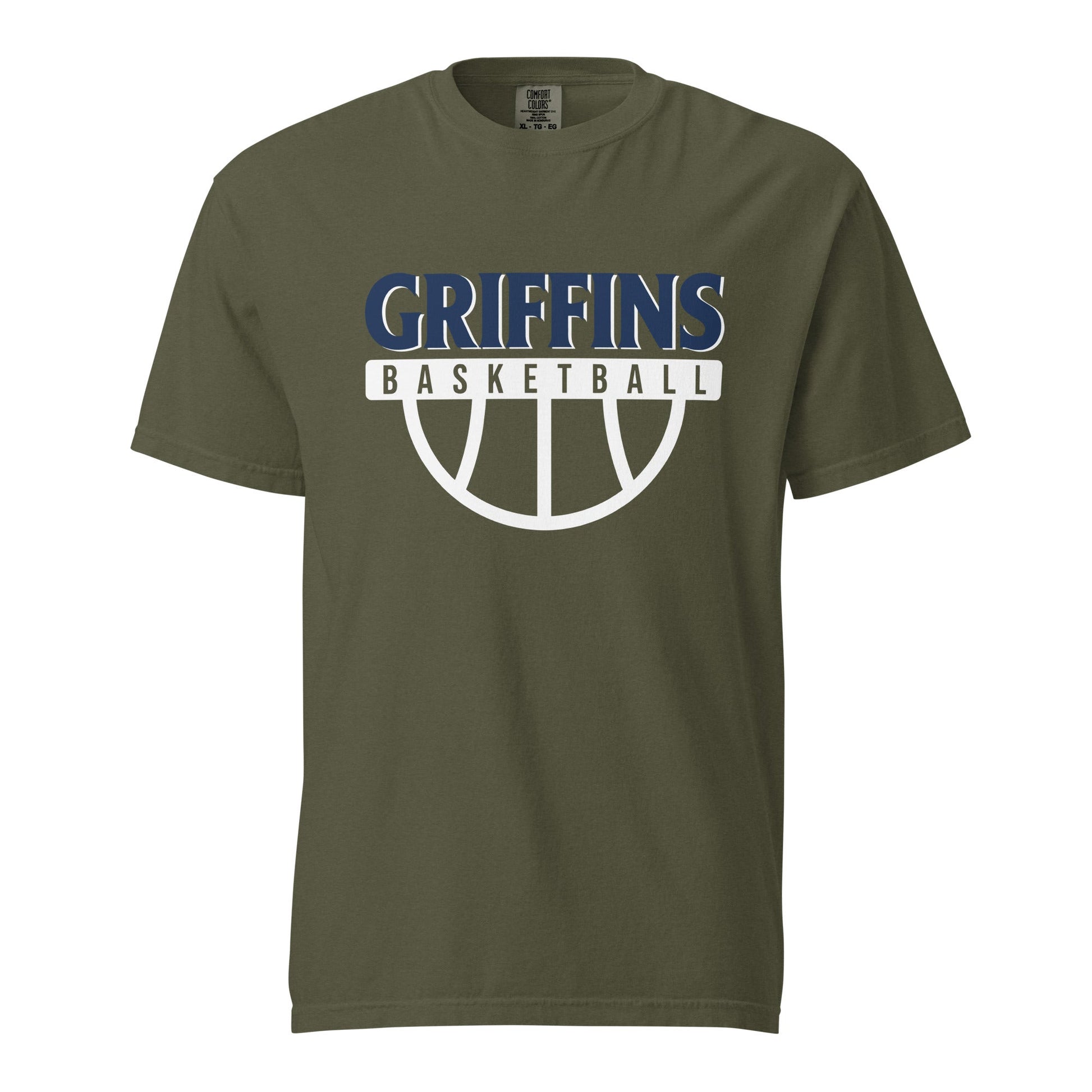 Signature | Comfort Colors T-Shirt | Arma Dei Academy Basketball | Griffins Basketball Logo