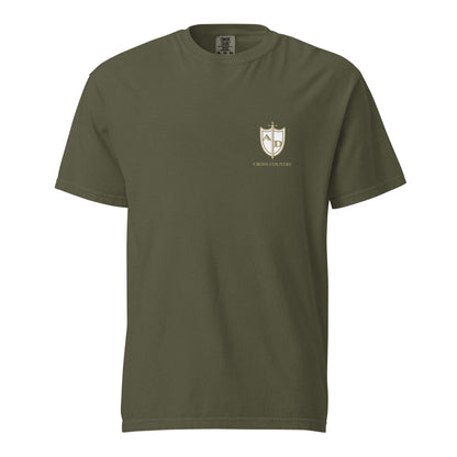 Signature | Comfort Colors T-Shirt | Arma Dei Academy Cross Country | Shield Logo