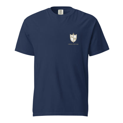 Signature | Comfort Colors T-Shirt | Arma Dei Academy Cross Country | Shield Logo