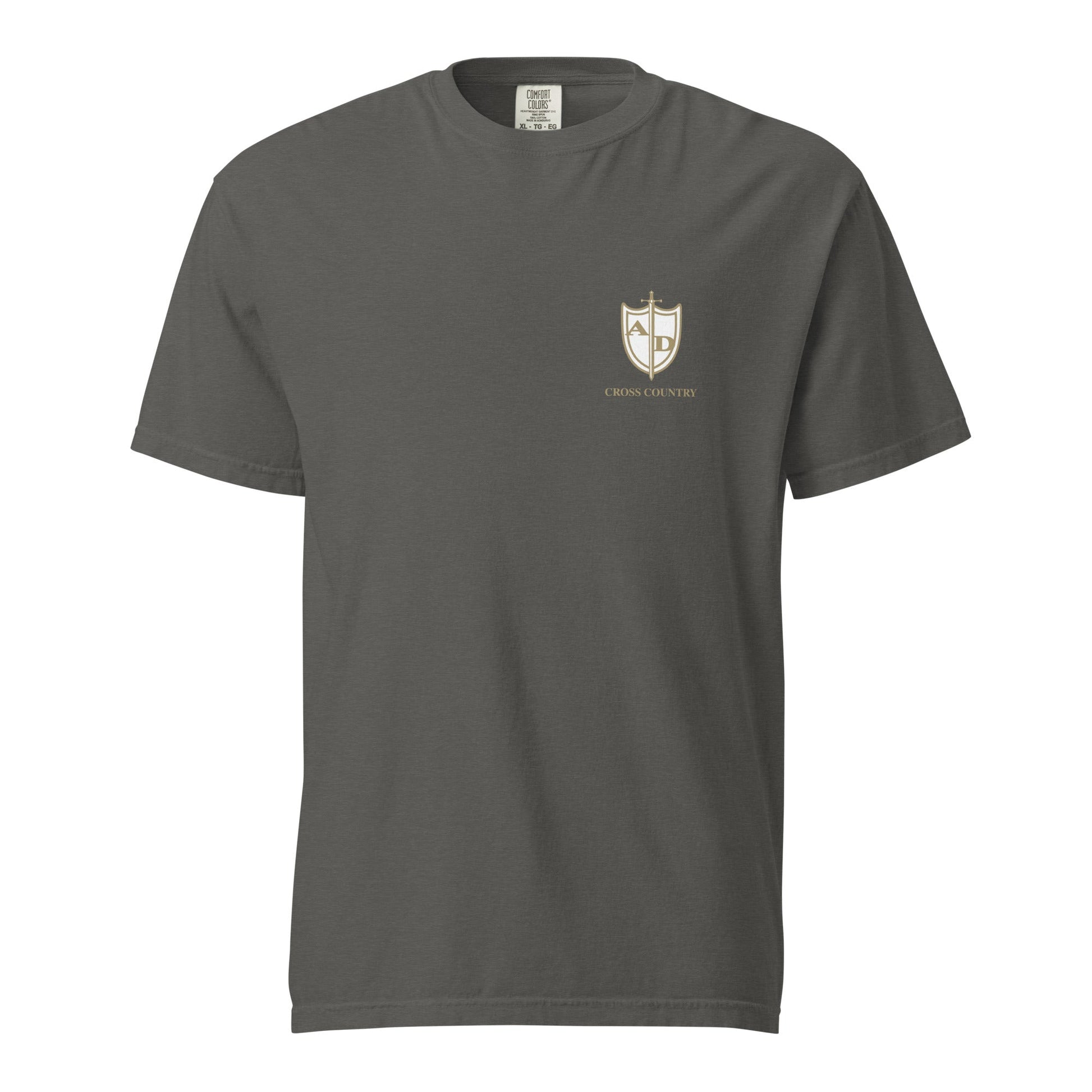 Signature | Comfort Colors T-Shirt | Arma Dei Academy Cross Country | Shield Logo