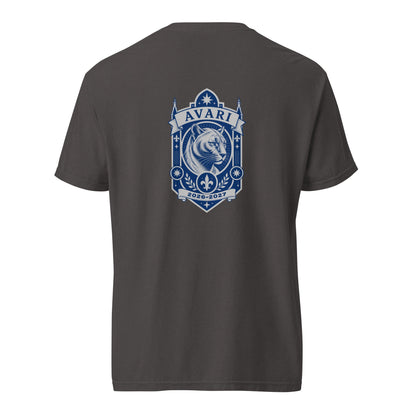 Signature | Comfort Colors T-Shirt | Arma Dei Academy Logic Houses | Avari Logo