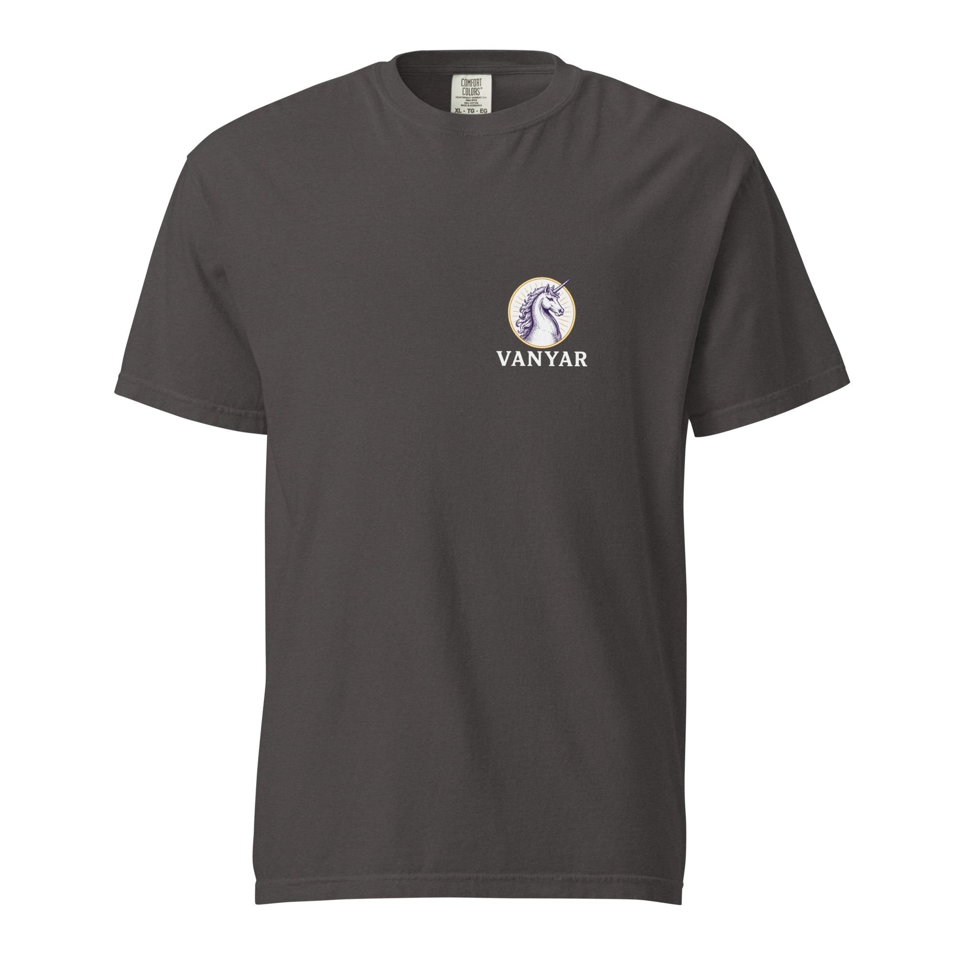 Signature | Comfort Colors T-Shirt | Arma Dei Academy Logic Houses | Vanyar Logo