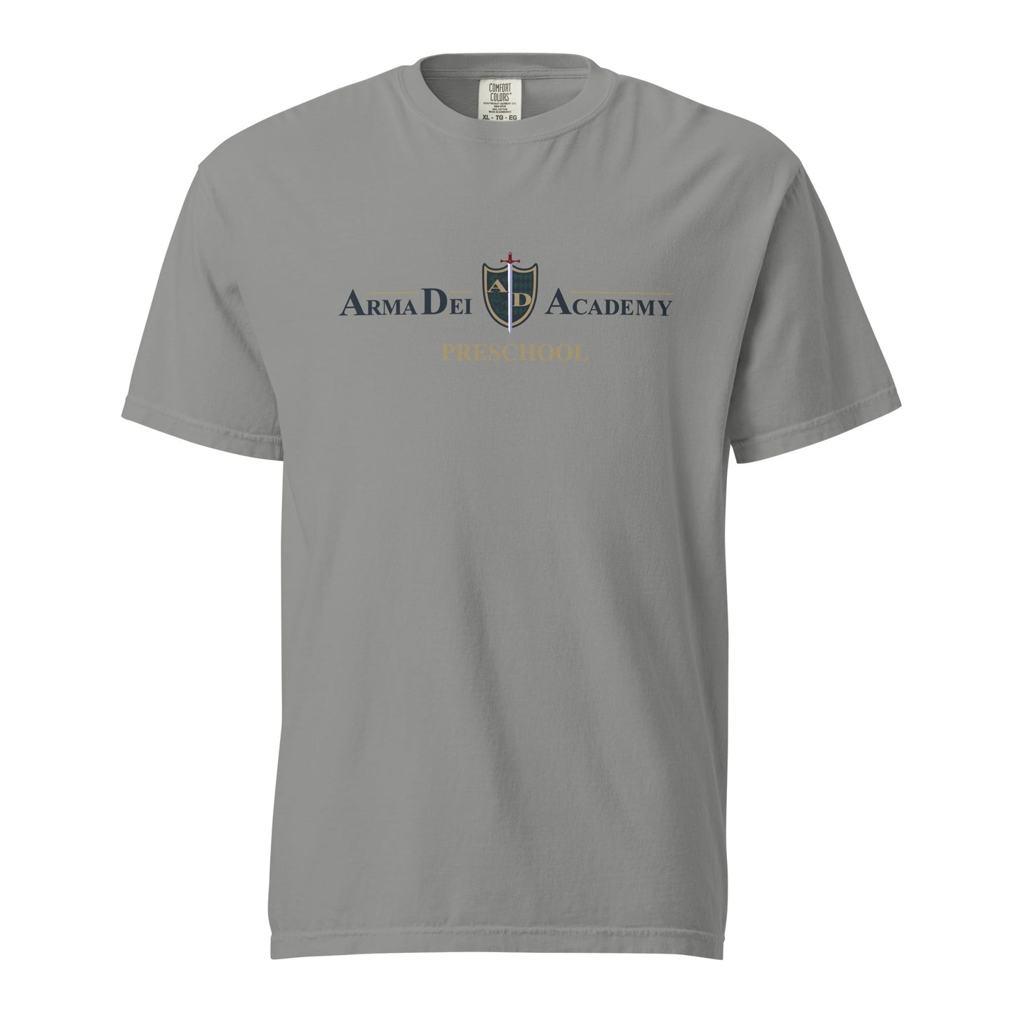 Signature | Comfort Colors T-Shirt | Arma Dei Academy Preschool | Alt Logo