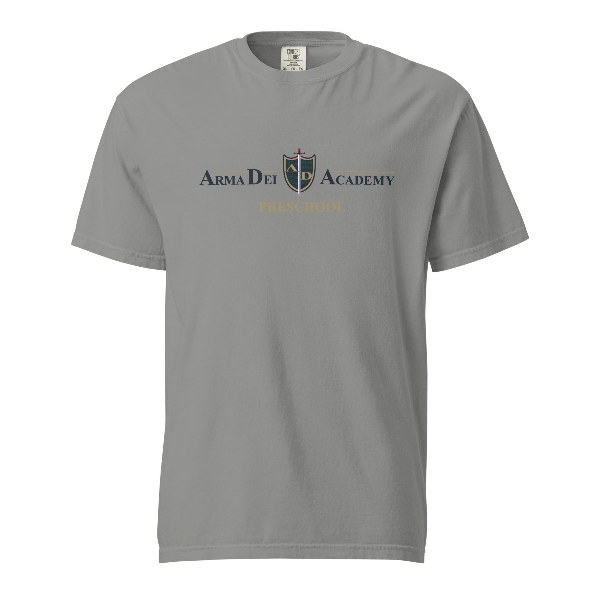 Signature | Comfort Colors T-Shirt | Arma Dei Academy Preschool | Alt Logo