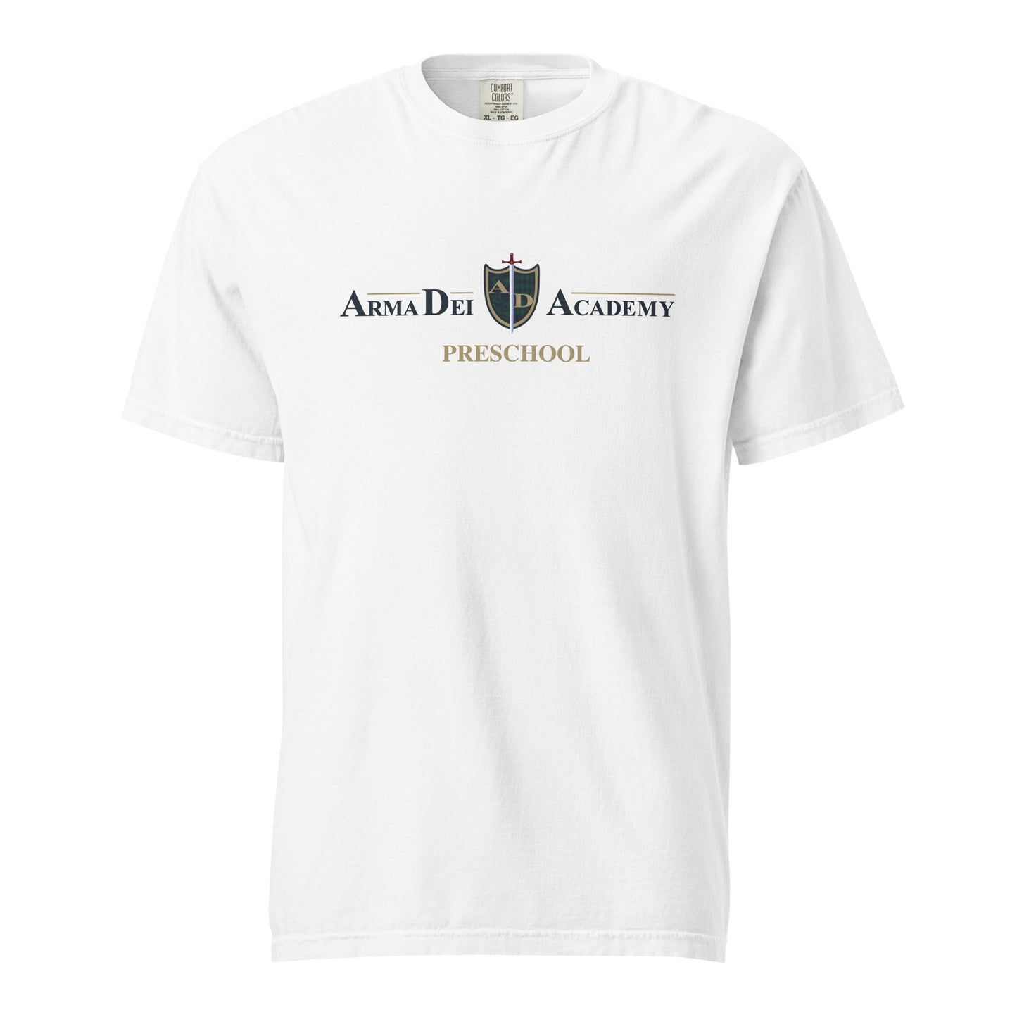 Signature | Comfort Colors T-Shirt | Arma Dei Academy Preschool | Alt Logo