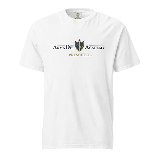 Signature | Comfort Colors T-Shirt | Arma Dei Academy Preschool | Alt Logo