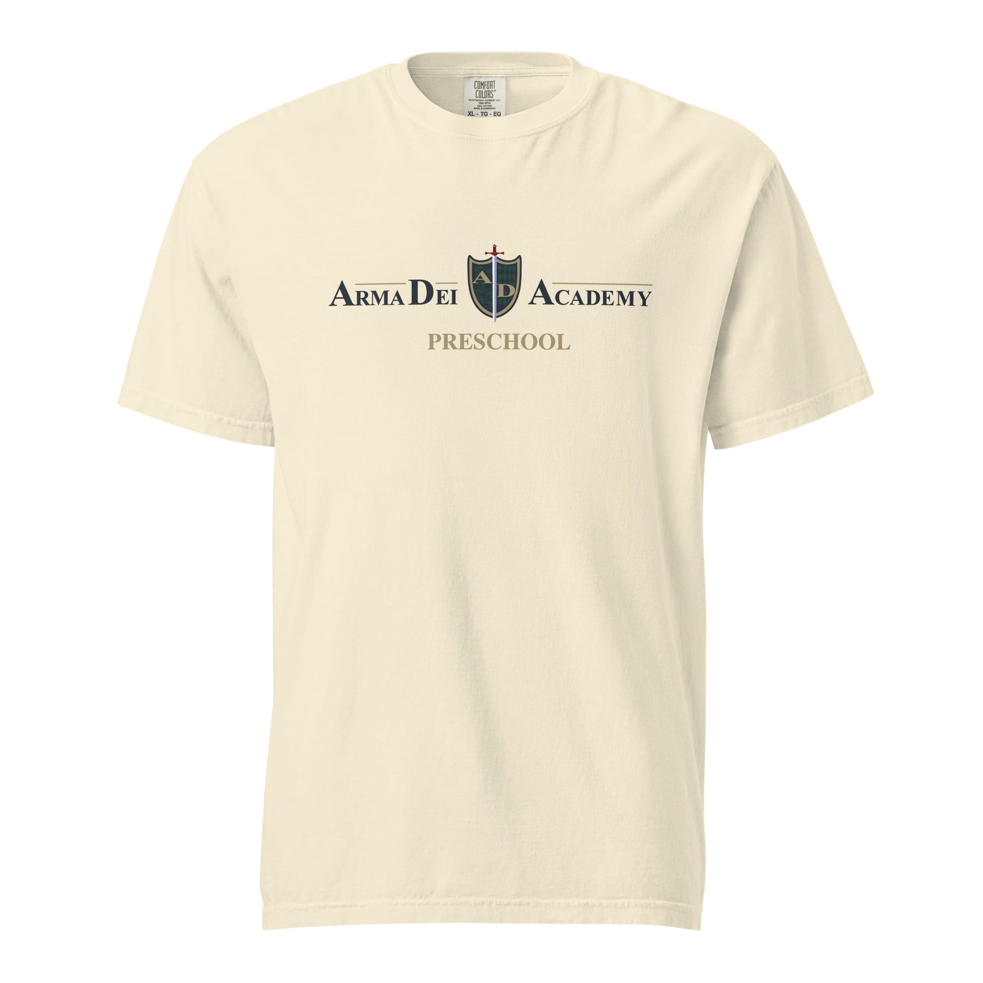 Signature | Comfort Colors T-Shirt | Arma Dei Academy Preschool | Alt Logo