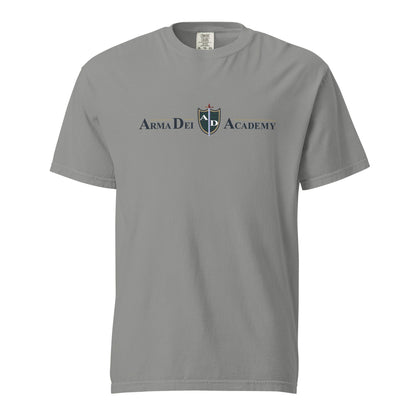 Signature | Comfort Colors T-Shirt | Arma Dei Academy | Text Shield Logo