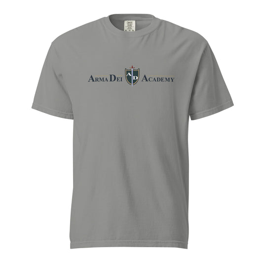 Signature | Comfort Colors T-Shirt | Arma Dei Academy | Text Shield Logo