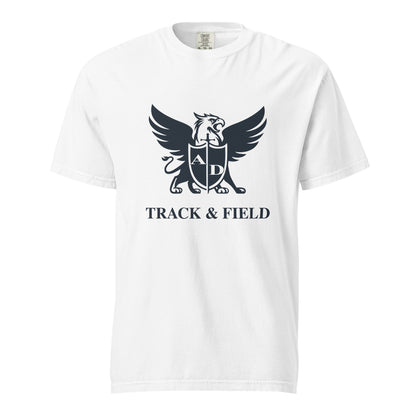 Signature | Comfort Colors T-Shirt | Arma Dei Academy Track and Field | Griffin Logo