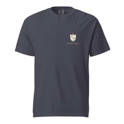 Signature | Comfort Colors T-Shirt | Arma Dei Academy Track and Field | Shield Logo