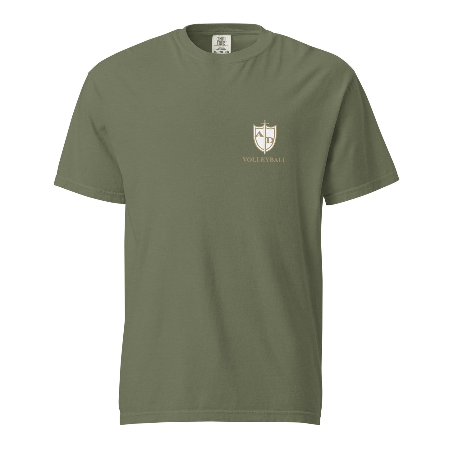 Signature | Comfort Colors T-Shirt | Arma Dei Academy Volleyball | Shield Logo