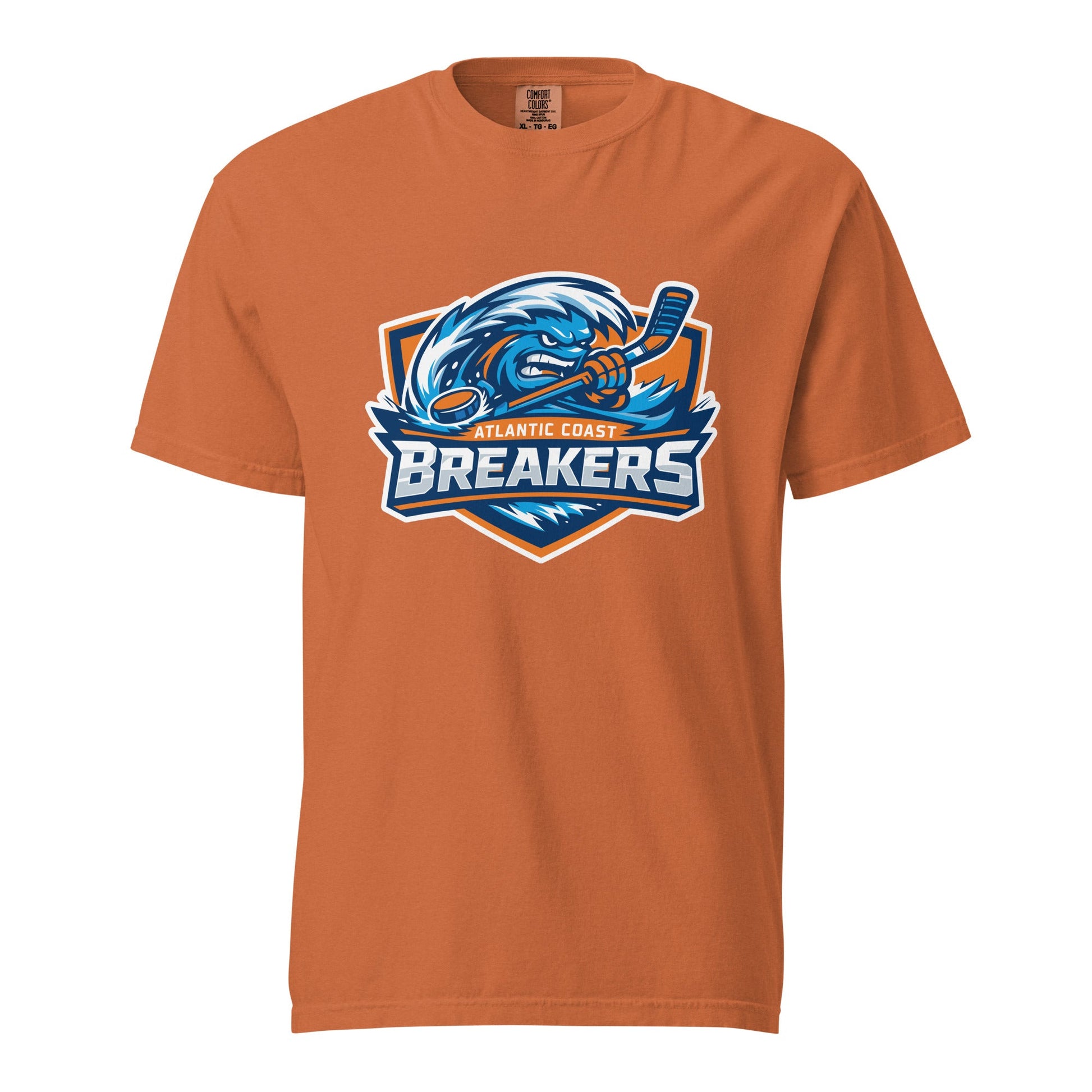 Signature | Comfort Colors T-Shirt | Atlantic Coast Breakers Hockey | Mascot Shield Logo