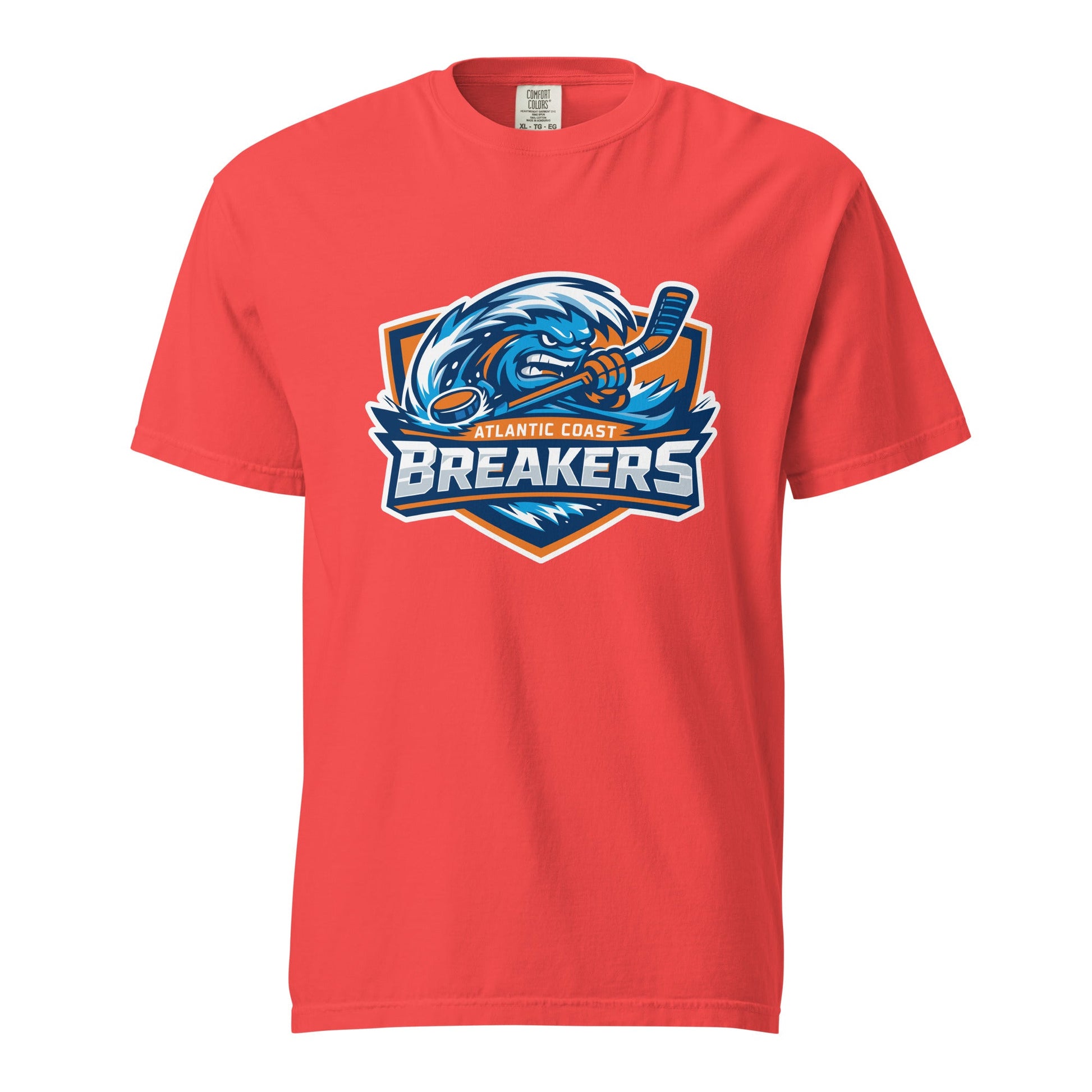 Signature | Comfort Colors T-Shirt | Atlantic Coast Breakers Hockey | Mascot Shield Logo