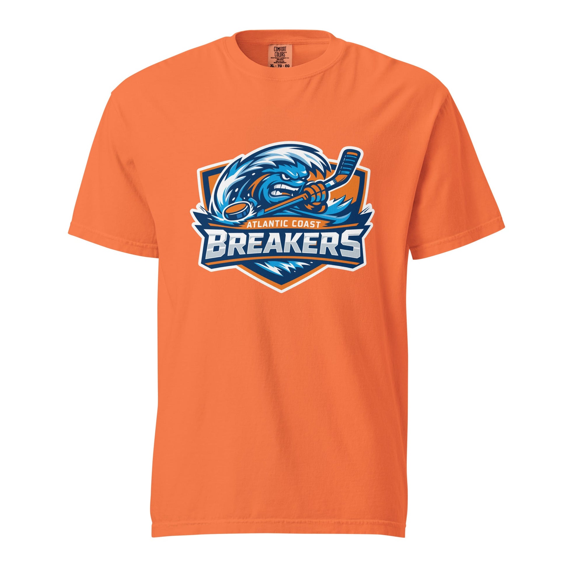 Signature | Comfort Colors T-Shirt | Atlantic Coast Breakers Hockey | Mascot Shield Logo