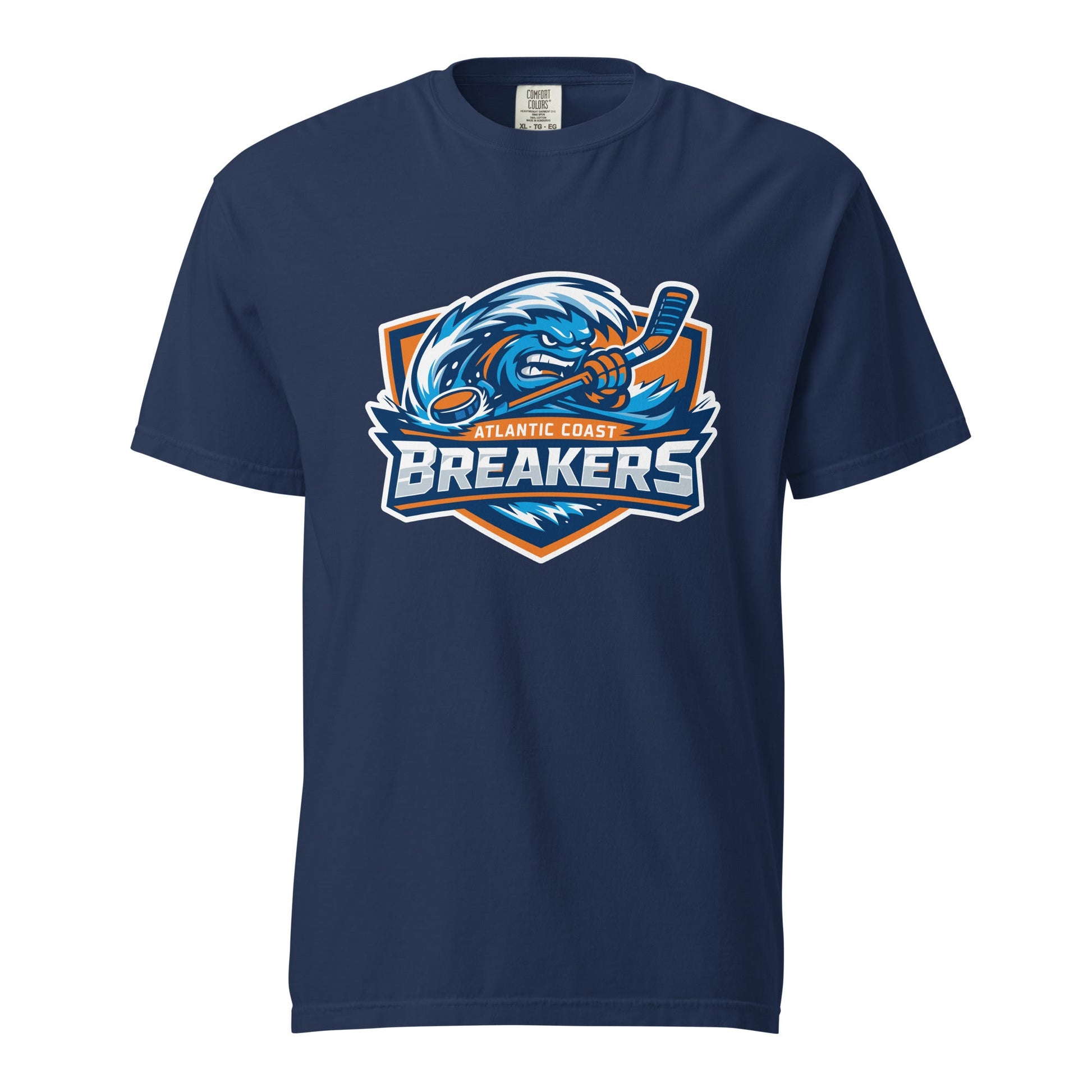 Signature | Comfort Colors T-Shirt | Atlantic Coast Breakers Hockey | Mascot Shield Logo