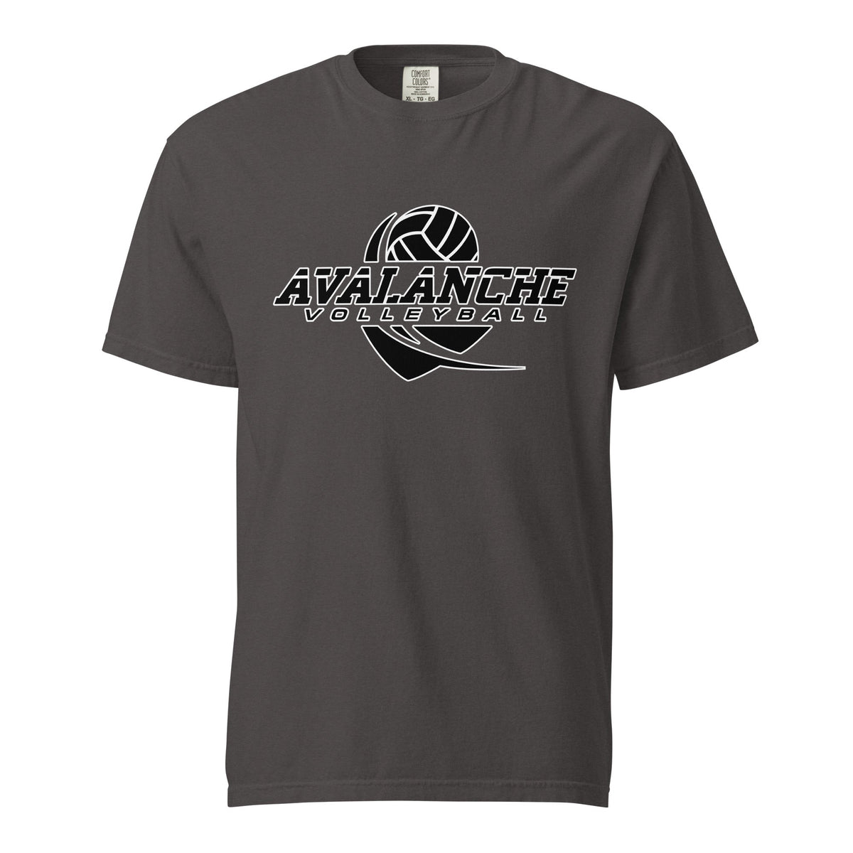 Signature | Comfort Colors T-Shirt | Avalanche Volleyball Club | Crest Logo