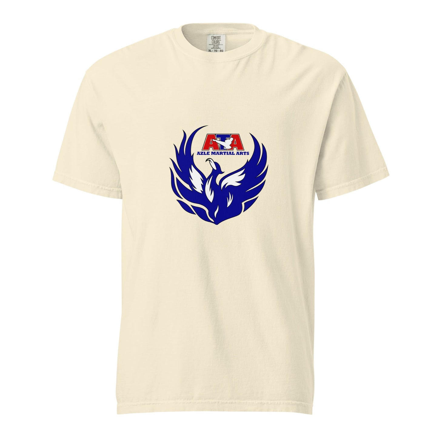Signature | Comfort Colors T-Shirt | Azle Martial Arts | Blue Fire Crest Logo