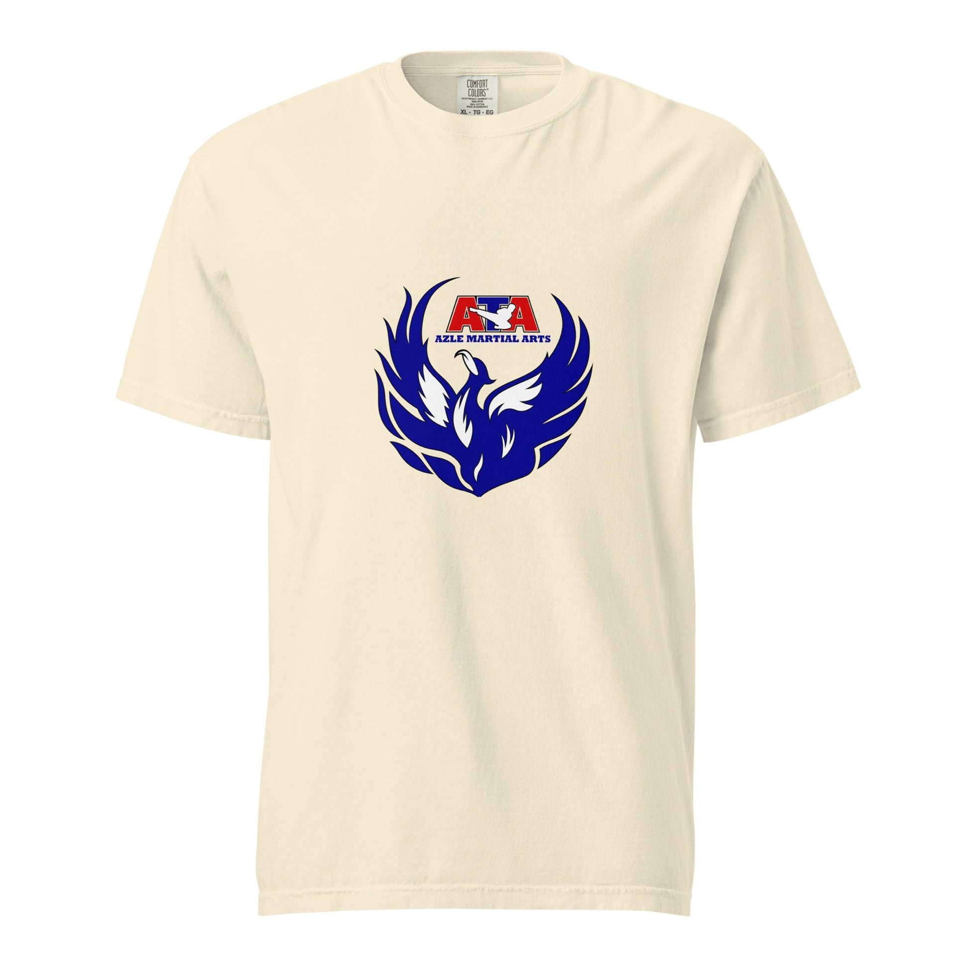 Signature | Comfort Colors T-Shirt | Azle Martial Arts | Blue Fire Crest Logo